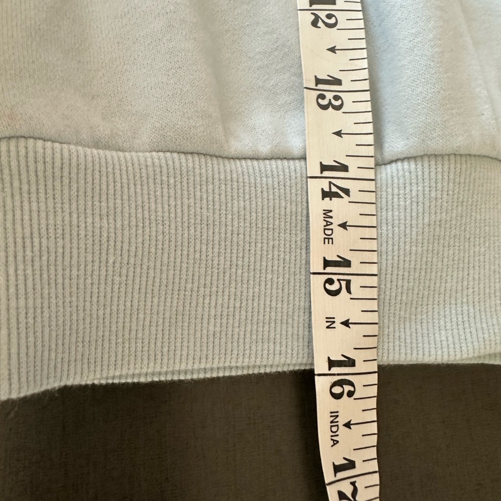 PacSun x Playboy Light Blue Cropped Collared Sweatshirt Logo Top Size M Preppy - Picture 7 of 7